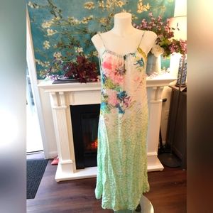 Intimately Free People tropical print Maxi dress good used condition size s.